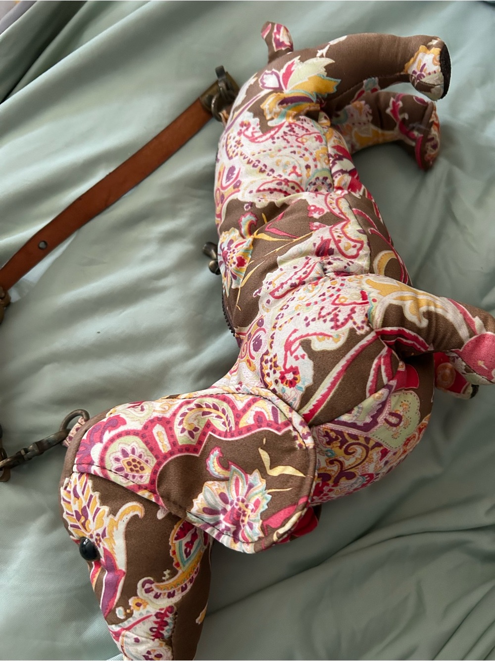 Fuzzy Nation Paisley Dachshund Dog Purse
